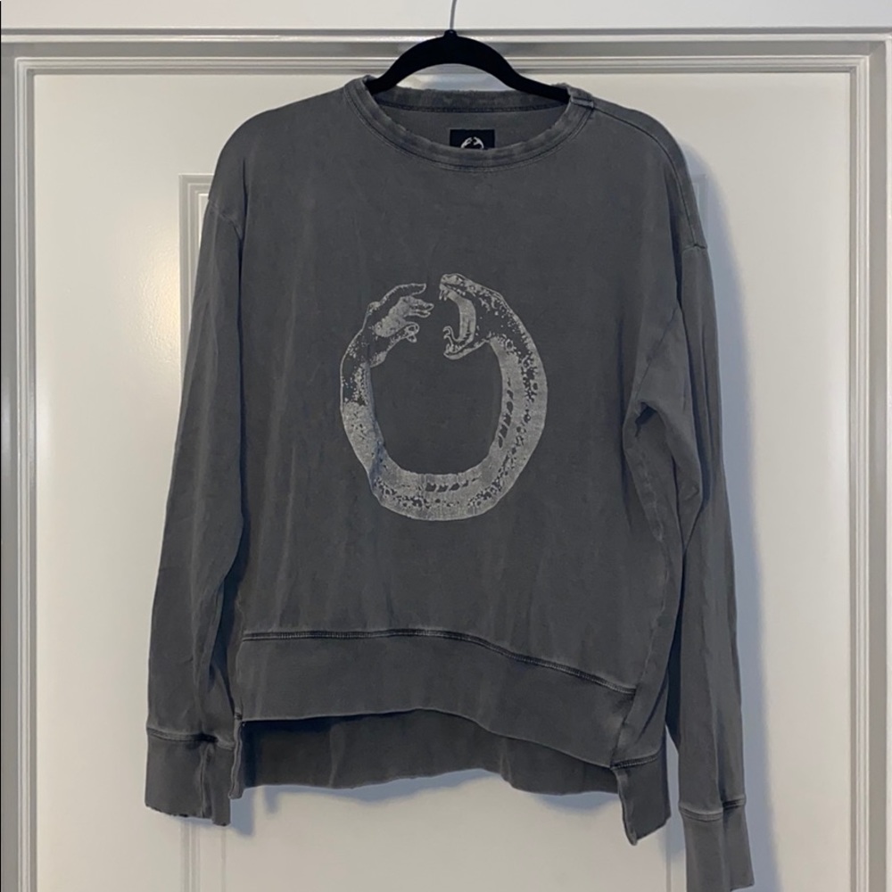 Art Meets Chaos Men’s gray crew sweatshirt